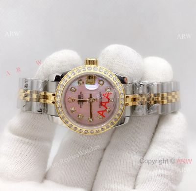 Rolex Datejust 2-Tone Jubilee Pink MOP Dial Watch 26mm Lady